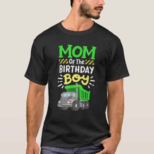 T-shirt Maman De L'Anniversaire Garbage Truck Anniversaire (Devant)
