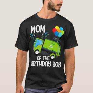 T-shirt Maman De L'Anniversaire Garbage Truck Birthday Par