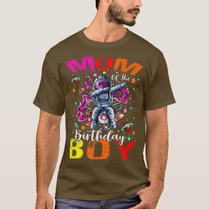 T-shirt Maman De L'Anniversaire Garçon Astronaut Thème Esp