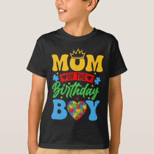 T-shirt Maman De L'Anniversaire Garçon Autisme Aimer Coeur
