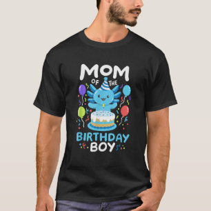 T-shirt Maman De L'Anniversaire Garçon Enfants Axolotl Ann