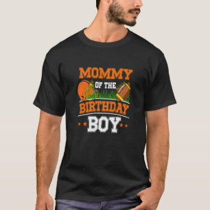 T-shirt Maman De L'Anniversaire Garçon Football Football T