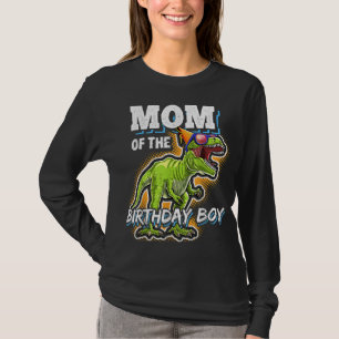 T-shirt Maman de l'Anniversaire garçon jumelé famille Dino