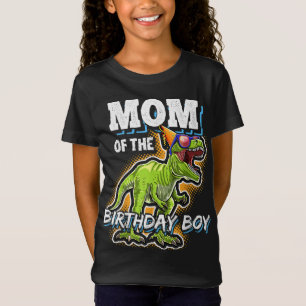 T-Shirt Maman de l'Anniversaire garçon jumelé famille Dino
