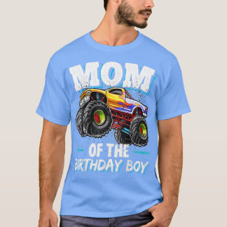 T-shirt Maman De L'Anniversaire Garçon Monster Camion Anni