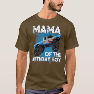 T-shirt Maman De L'Anniversaire Garçon Monster Camion Anni