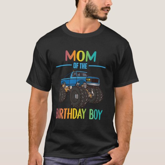 T-shirt Maman De L'Anniversaire Garçon Monster Truck Boys (Devant)
