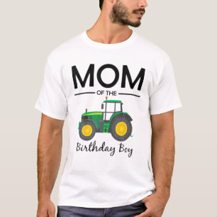 T-shirt Maman De L'Anniversaire Garçon Tractor Ferme Famil