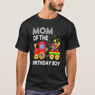 T-shirt Maman De L'Anniversaire Garçon Train Anniversaire