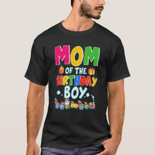 T-shirt Maman De L'Anniversaire Garçon Train Décorations A