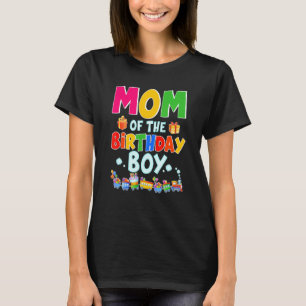 T-shirt Maman De L'Anniversaire Garçon Train Décorations A