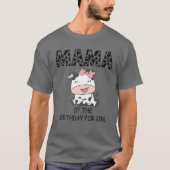 T-shirt Maman De L'Anniversaire Pour Fille Vache Ferme Pre (Devant)