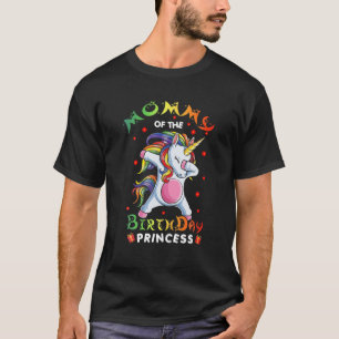 T-shirt Maman De L'Anniversaire Princesse Dabbing Unicorn