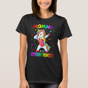 T-shirt Maman De L'Anniversaire Princesse Dabbing Unicorn