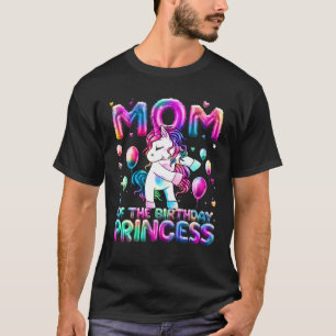 T-shirt Maman de l'Anniversaire Princesse Girl Flossing Un
