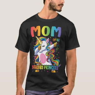 T-shirt Maman de l'anniversaire Princesse Maman Dabbing Un