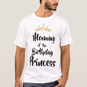 T-shirt Maman De L'Anniversaire Princesse Matching Famille