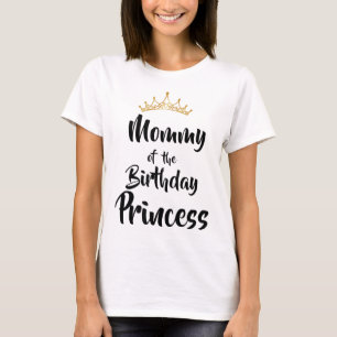 T-shirt Maman De L'Anniversaire Princesse Matching Famille
