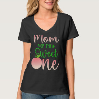 T-shirt Maman De L'Anniversaire Une Pêche 1Er Fruit D'Été