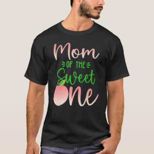 T-shirt Maman De L'Anniversaire Une Pêche 1Er Fruit D'Été