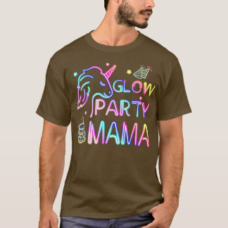 T-shirt Maman De L'Anniversaire Unicorn Girl Matching Fami