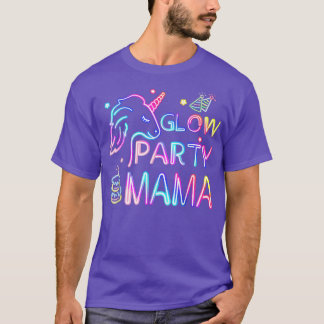 T-shirt Maman De L'Anniversaire Unicorn Girl Matching Fami