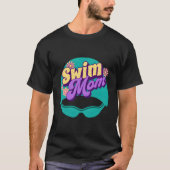 T-shirt Maman de l'équipe de natation (Devant)
