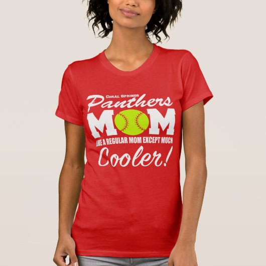 T-shirt Maman de panthères de Coral Springs (Devant)