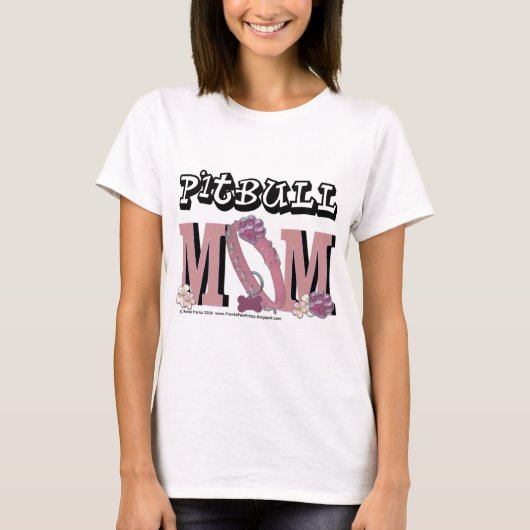 T-shirt MAMAN de Pitbull (Devant)