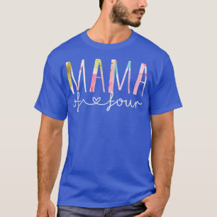 T-shirt Maman de quatre conceptions florales mignonnes Mam