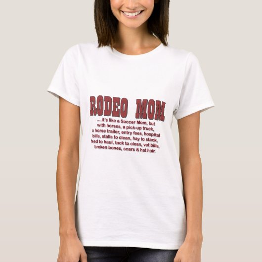 T-shirt Maman de rodéo - rouge (Devant)