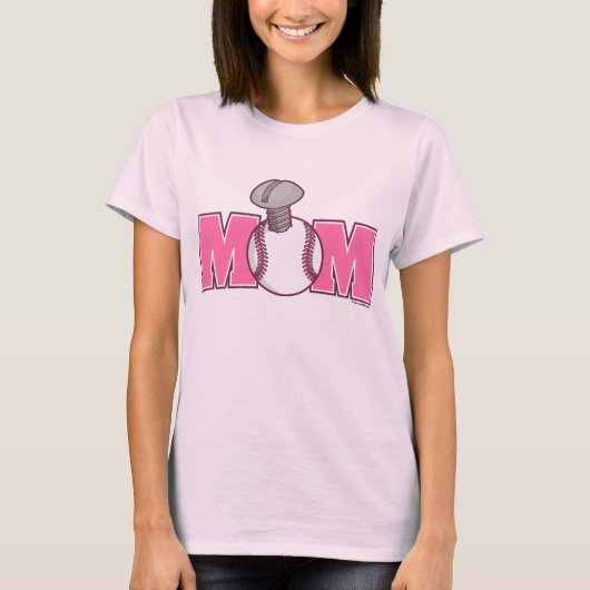T-Shirt maman de screwball (rose) (Devant)
