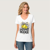 T-shirt Maman de softball adorable (Devant entier)