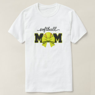 T-shirt Maman de softball Faux fil, Tricotée Tee-shirt de