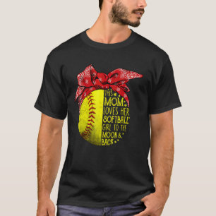 T-shirt Maman de softball Femme Lanceuse Receveuse Filles