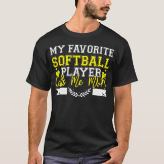 T-shirt Maman de softball Mama Fête des mères Léopard Pour