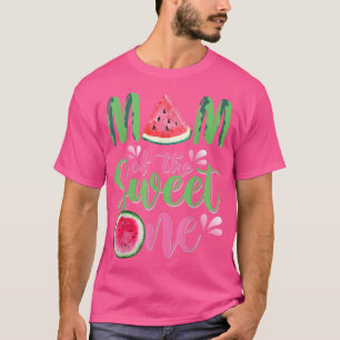 T-shirt Maman De Sweet One Birthday Watermelon Matching