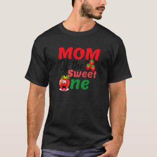 T-shirt Maman De Sweet One Sweet One Strawberry Anniversai