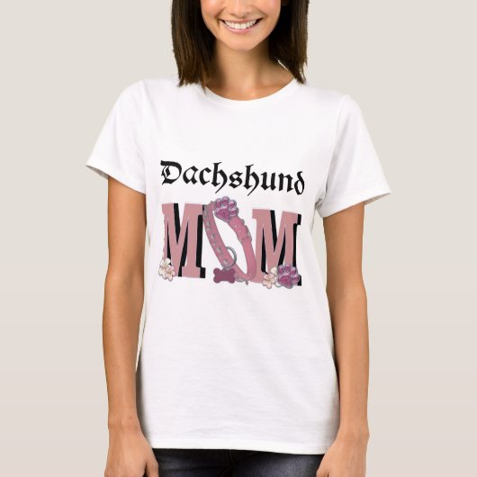 T-shirt MAMAN de teckel (Devant)