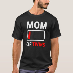 T-shirt Maman De Twins Batterie Basse Tee - shirt Mignonne