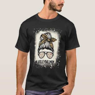 T-shirt Maman de volley-ball Bun méché décoloré Vintage Vo