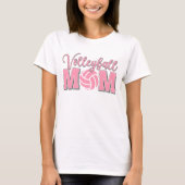T-shirt Maman de volley-ball rose (Devant)