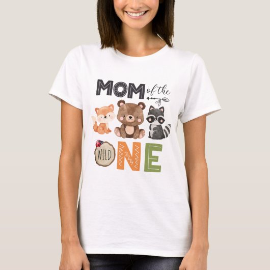 T-shirt Maman de Wild One Forest Anamals Anniversaire T-Sh (Devant)