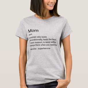 T-shirt Maman Définition personnalisée pour la fête des