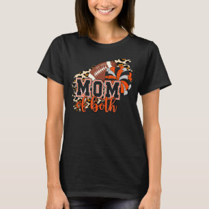 T-shirt Maman des deux Football Cheval Orange Black Pom Le