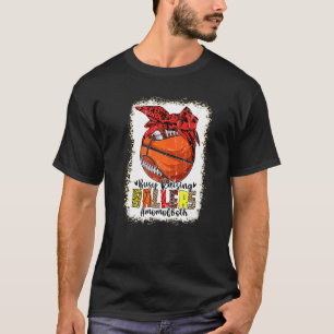 T-shirt Maman Des Deux Football De Basket-Ball Occupé Élev