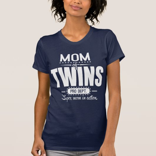 T-shirt Maman des jumeaux pro Dept. Super Mom dans (Devant)
