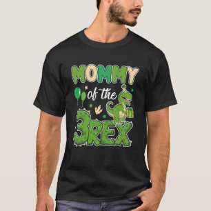 T-shirt Maman Des Trois Rex Anniversaire Dinosaure Famille