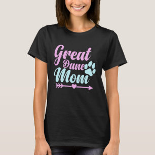 T-shirt Maman Dogue Allemand Chien Maman Femmes Filles Mig