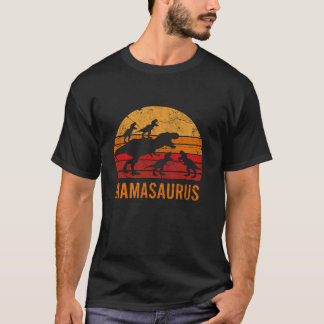 T-shirt Maman drôle Mama Dinosaur 4 Quatre enfants Mamasau